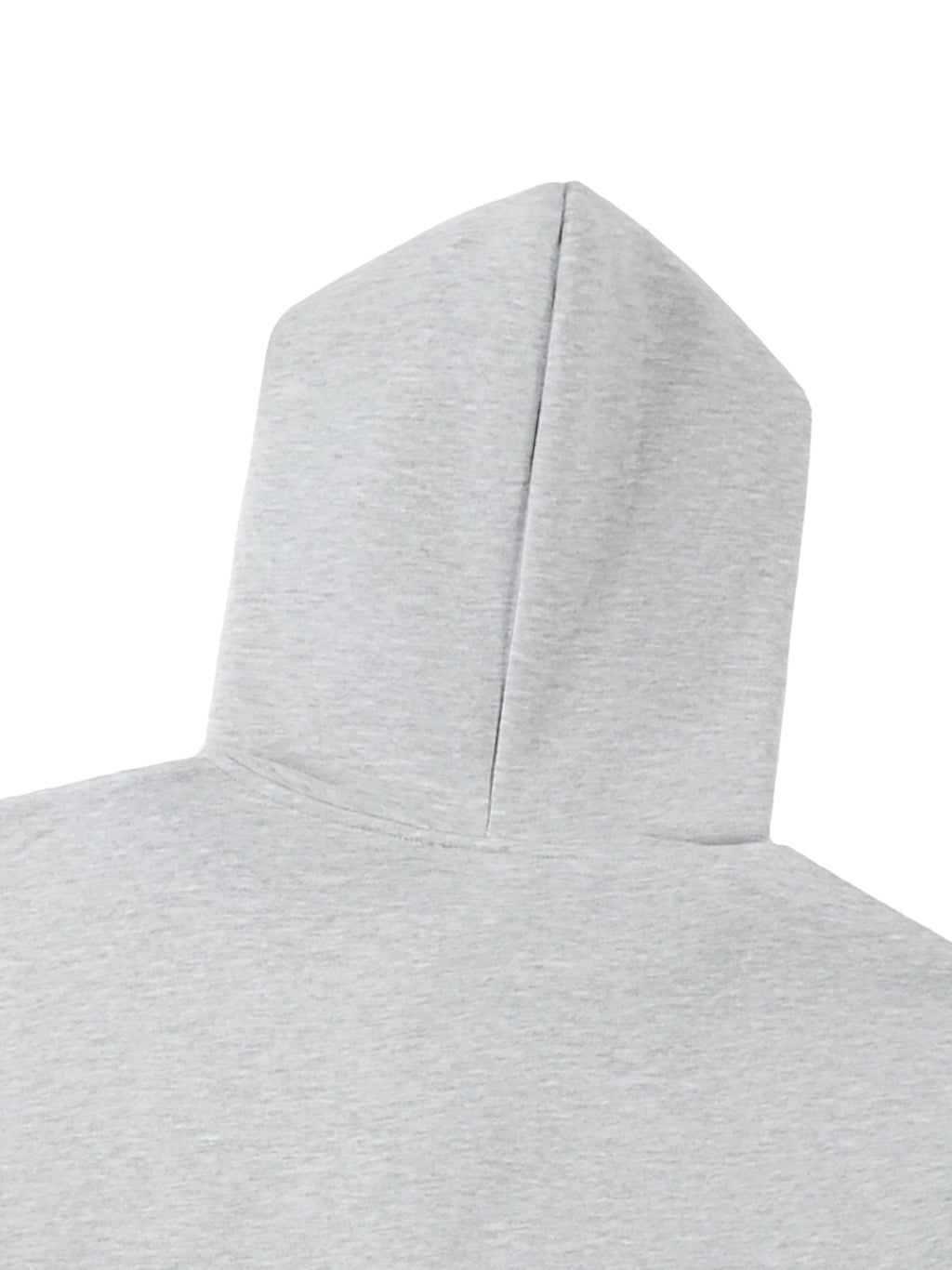 Grey Stitched Boxy Fleece Hoodie